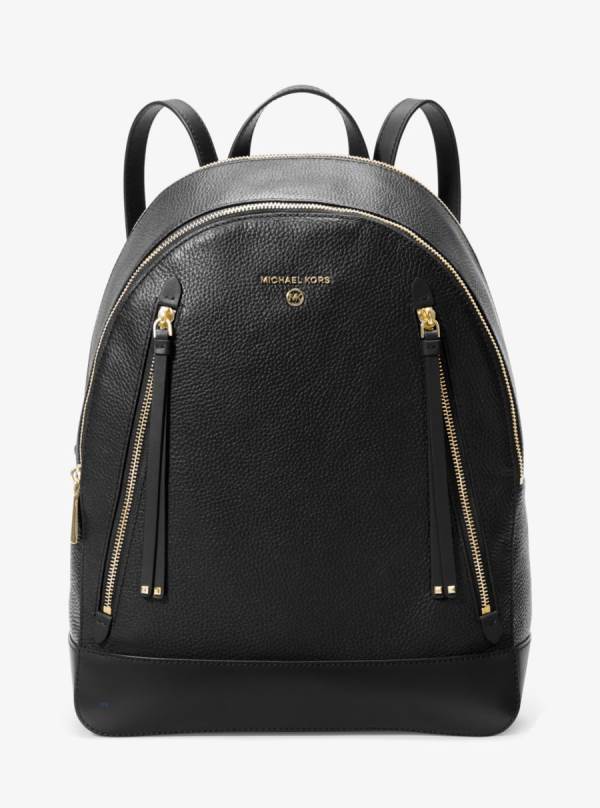 Damske Batohy Michael Kors Brooklyn Large Pebbled Leather Čierne - Kabelky Michael Kors Levně | UEHQV-5137